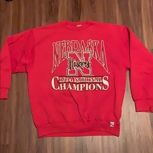 LOGO 7 oversized vintage crew neck